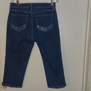 NYDJ Embellished Crop Jeans Sz 12 P